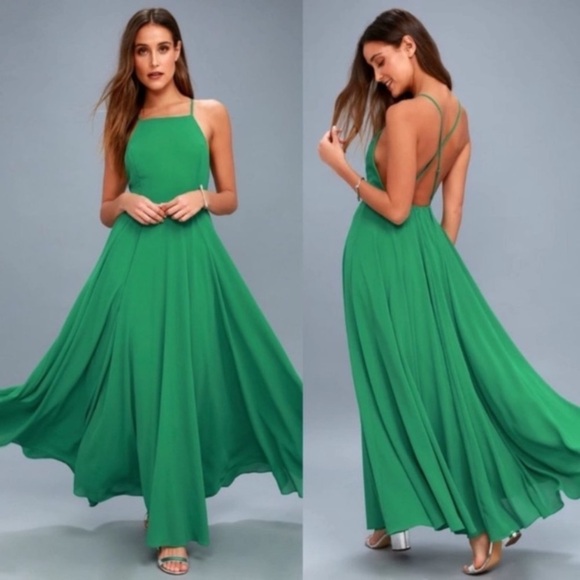 Lulu’s Green Mythical Of Love Maxi Dress - Picture 9 of 10